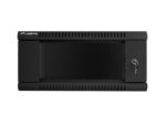 Lanberg 19'' wall-mounted installation cabinet 4U 600x450mm black (glass door) - imagine 4