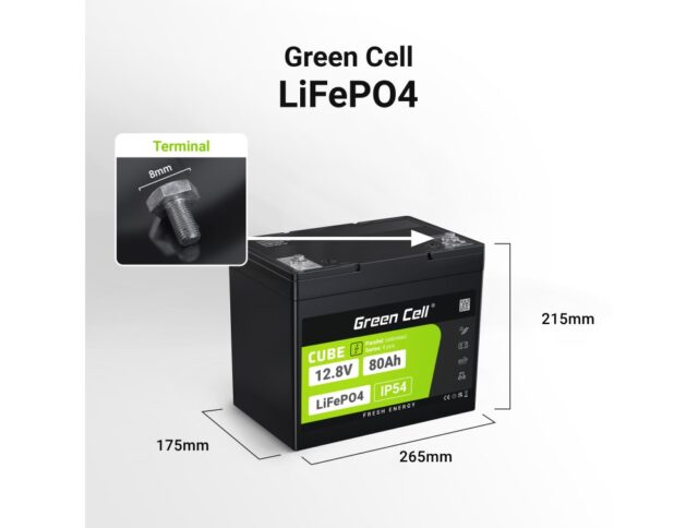 Green Cell LFPGC12V80AH UPS battery Lithium Iron Phosphate (LiFePO4) 12.8 V - imagine 5