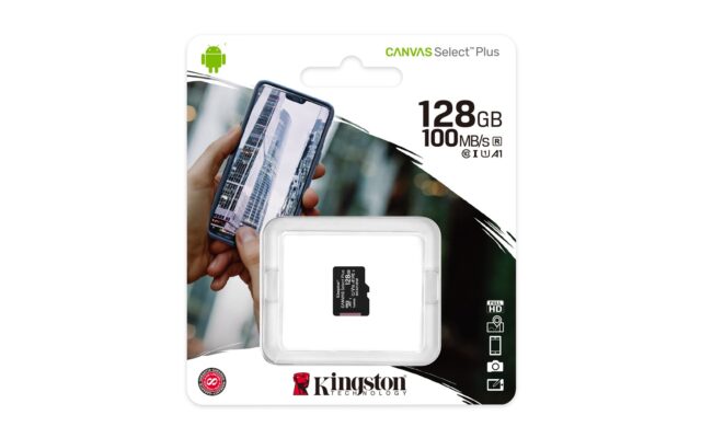 Kingston Technology 128GB micSDXC Canvas Select Plus 100R A1 C10 Single Pack w/o ADP - imagine 3