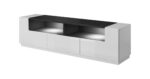 Cama TV cabinet RTV LAS VEGAS 180cm white/white gloss + black