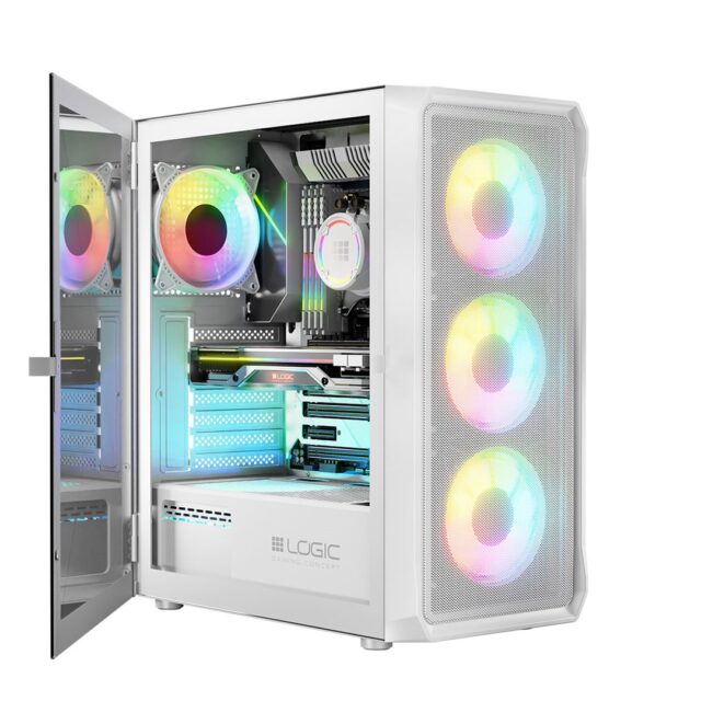 Logic PORTOS ARGB MINIDI USB 3.0 Case White - imagine 3