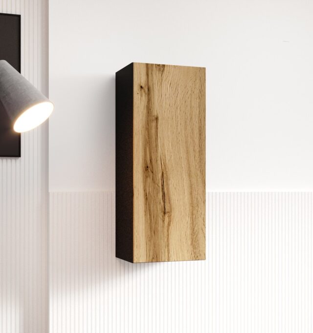 Cama cabinet VIGO  90  full 90/35/32 black/wotan oak - imagine 2