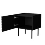 Cama LUCCA bedside cabinet  2 pcs  47x40x52  black - imagine 2