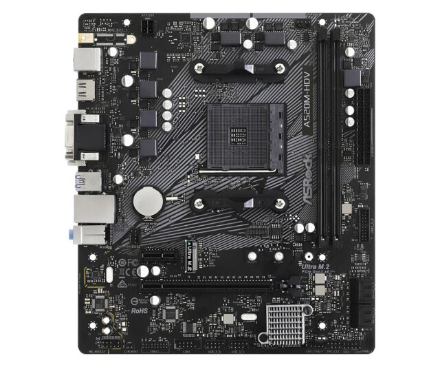 Asrock A520M-HDV Socket AM4 micro  ATX - imagine 2