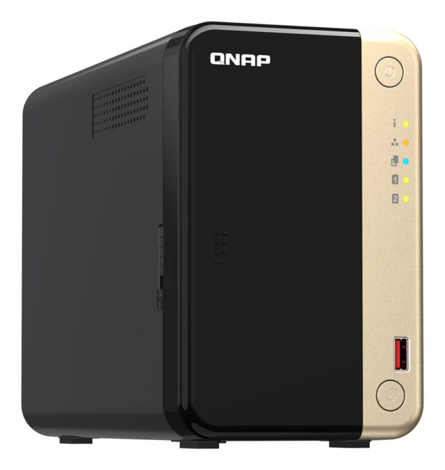 QNAP TS-264 NAS Tower Intel® Celeron® N5095 8 GB 0 TB QNAP QTS Black  Gold - imagine 4