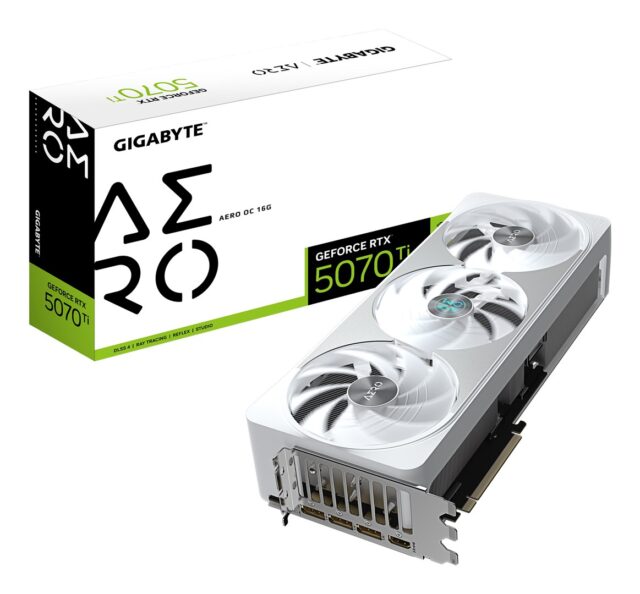 GIGABYTE GeForce RTX 5070 Ti AERO OC 16G Graphics Card - 16GB GDDR7  256bit  PCI-E 5.0  2588 MHz Core Clock  3 x DP 2.1a  1 x HDMI 2.1b  NVIDIA DLSS 4  GV-N507TAERO OC-16GD - imagine 6