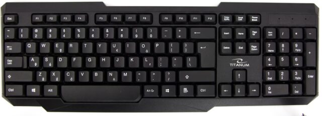 TITANUM TK108 Keyboard + USB mouse Black - imagine 2