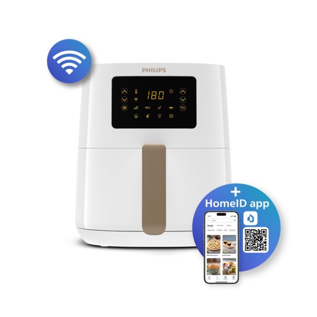 Philips 5000 series HD9255/30 fryer Single 4.1 L Stand-alone 1400 W Hot air fryer Gold  White - imagine 5