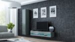 Cama TV stand VIGO NEW 30/140/40 grey/grey gloss - imagine 2