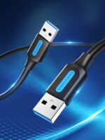 Vention USB 3.0 A Male to A Male Cable 0.5M Black PVC Type - imagine 3