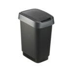 ROTHO Twist Silver - trash bin – 50l