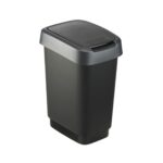 ROTHO Twist Silver - trash bin – 50l