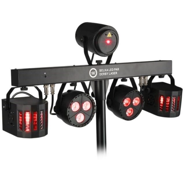 LIGHT4ME Belka LED Par Derby Laser - lighting kit - imagine 15