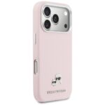 Case Karl Lagerfeld Karl & Choupette     Head Pins Saffiano MagSafe for iPhone 17 Pro Max pink - imagine 4