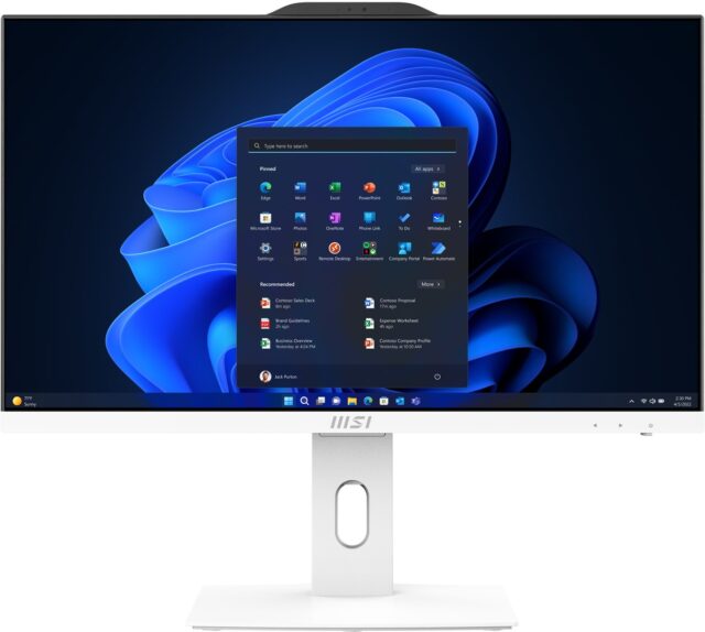 MSI AIO PRO AP242P 14M-691EU i5-14400 23.8  IPS LED FHD Non-Touch Anti-Glare 16GB SSD512GB M.2 AX211 WiFi 6E Windows 11 Pro White - imagine 5
