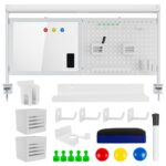 Ergo Office desk divider / organizer  max load 10kg  white board  width 1116mm  white  ER-301 W - imagine 4