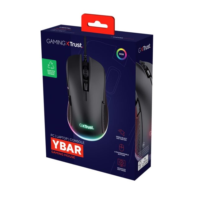 Trust GXT 922 YBAR mouse Right-hand USB Type-A Mechanical 7200 DPI - imagine 6