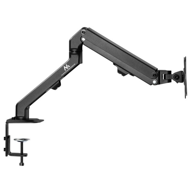 Maclean MC-906 Monitor Mount Holder Desk Table Mount 17  - 27  Adjustable Rotatable VESA 7 kg - imagine 22