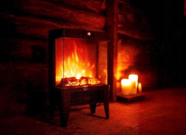 Grzejnik elektryczny w formie kominka Q20P CARRUZZO - imagine 3