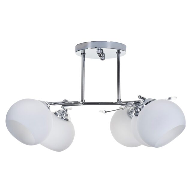 Classic chandelier pendant ceiling lamp Activejet IRMA nickel 5xE27 for living room - imagine 5