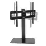 Maclean MC-386 Universal TV Stand Base for Cabinet Dresser Table Desk 32  - 75  40kg VESA 35° Rotating Temepred Glass Adjustable TV Height Powder Coating - imagine 15