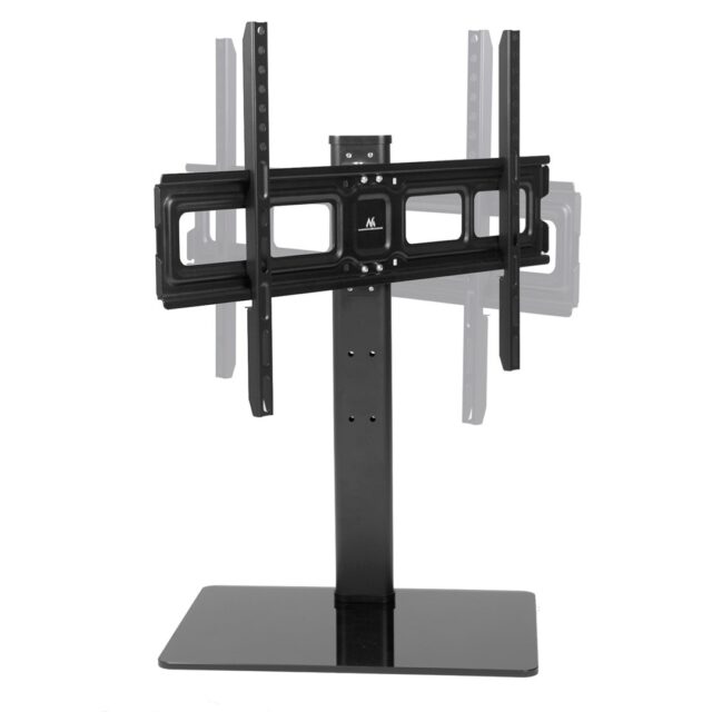 Maclean MC-386 Universal TV Stand Base for Cabinet Dresser Table Desk 32  - 75  40kg VESA 35° Rotating Temepred Glass Adjustable TV Height Powder Coating - imagine 15
