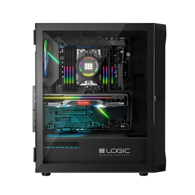 Logic PORTOS ARGB MINIDI USB 3.0 Case Black - imagine 12