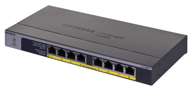 NETGEAR GS108PP Unmanaged Gigabit Ethernet (10/100/1000) Power over Ethernet (PoE) Black - imagine 3