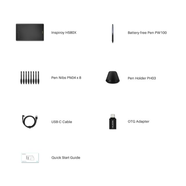 Huion Inspiroy H580X graphics tablet - imagine 11