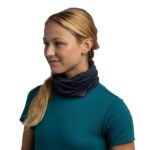 Buff Lightweight Merino Wool Multifunctional scarf Blue - imagine 3