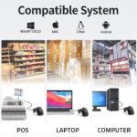 Qoltec 50853 Laser barcode scanner 1D | 2D | Black - imagine 2