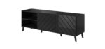 RTV cabinet ABETO 150x42x52 black glossy - imagine 2