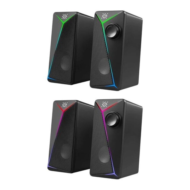 PC Speakers 2.0 DEFENDER J5 2.0 6W LED USB black - imagine 2
