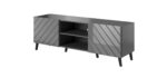 RTV cabinet ABETO 150x42x52 graphite/gloss - imagine 5