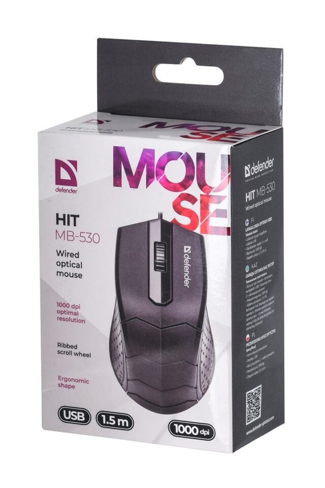 MOUSE DEFENDER HIT MB-530 BLACK OTPICAL 1000dpi 3P - imagine 7