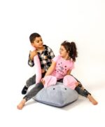 Sako bag pouffe Mouse grey-pink L 110 x 80 cm - imagine 3