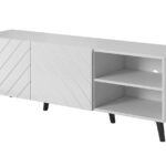 RTV cabinet ABETO 150x42x52 white/white glossy