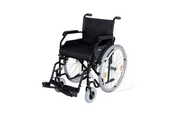 Steel wheelchair RF-1 Cruiser Black 48cm - imagine 3