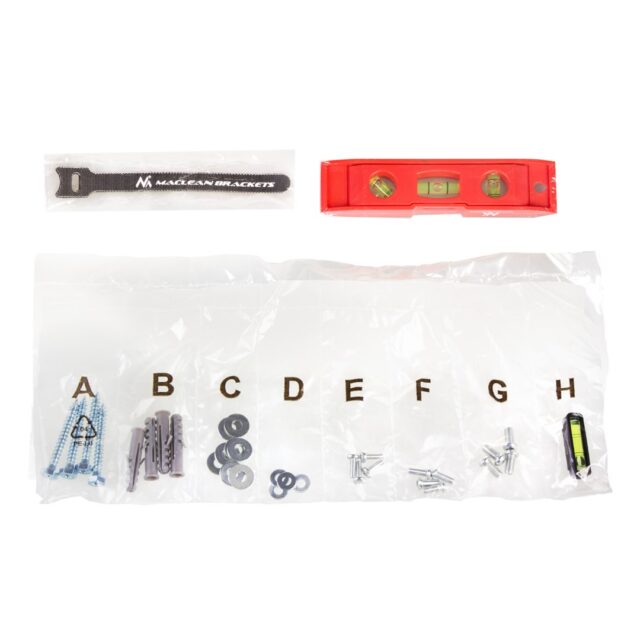 Maclean TV MC-413 Wall Mount Bracket 32 -80  VESA 600x400 45kg Tilting Universal Adjustable Spirit Level Mounting Accessories - imagine 10