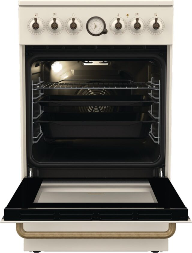 Gorenje GECS5B70CLI Freestanding cooker Electric Ceramic Ivory - imagine 3