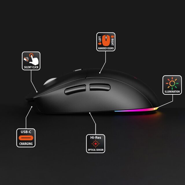 Wireless 2-in-1 Mouse (BT/RF) SILENT & RECHARGE MT1124 - imagine 7