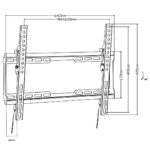 Maclean TV MC-413 Wall Mount Bracket 32 -80  VESA 600x400 45kg Tilting Universal Adjustable Spirit Level Mounting Accessories - imagine 4