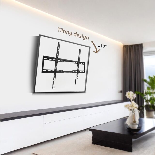 Maclean TV MC-413 Wall Mount Bracket 32 -80  VESA 600x400 45kg Tilting Universal Adjustable Spirit Level Mounting Accessories - imagine 9