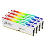 Kingston Technology FURY Beast 128GB 5600MT/s DDR5 CL40 DIMM (Kit of 4) White RGB XMP - imagine 4