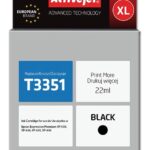 Activejet AE-33BNX Ink cartridge (replacement for Epson 33XL T3351; Supreme; 22 ml; black)