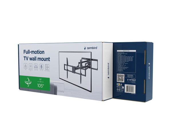 Gembird WM-105ST-01 Full-motion TV wall mount  50  - 105''  black - imagine 5