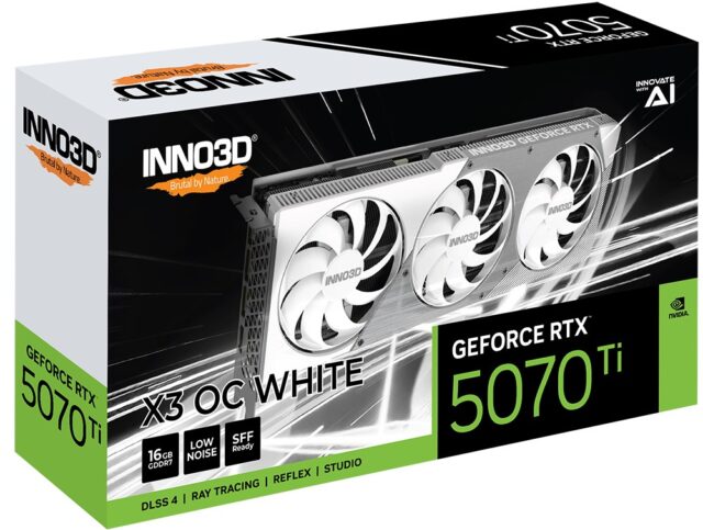 Inno3D GeForce RTX 5070 Ti X3 OC WHITE NVIDIA 16 GB GDDR7 - imagine 2