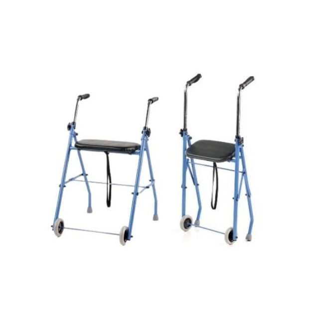 Two-wheel rehabilitation support - walker Blue black - imagine 3