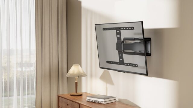 Gembird WM-90ST-02 Full-motion TV wall mount  43”-90”  black - imagine 8