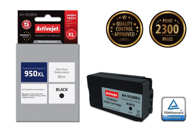 Activejet AH-950BRX Ink (replacement for HP 950XL CN045AE; Premium; 80 ml; black) - imagine 2
